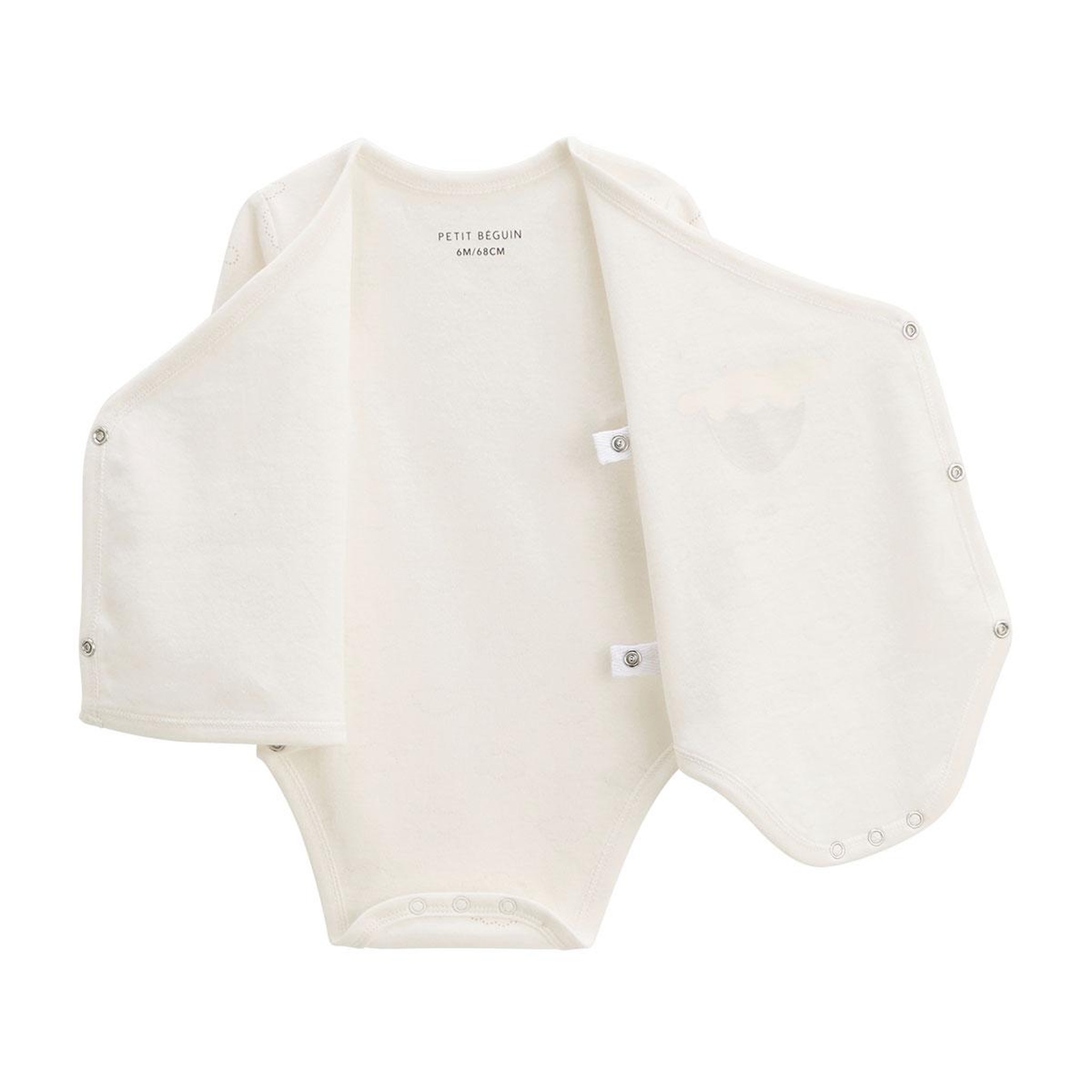 Voir la diapositive 3 : Petit Béguin Kit naissance 3 pièces pyjama, body et doudou bébé Câlins