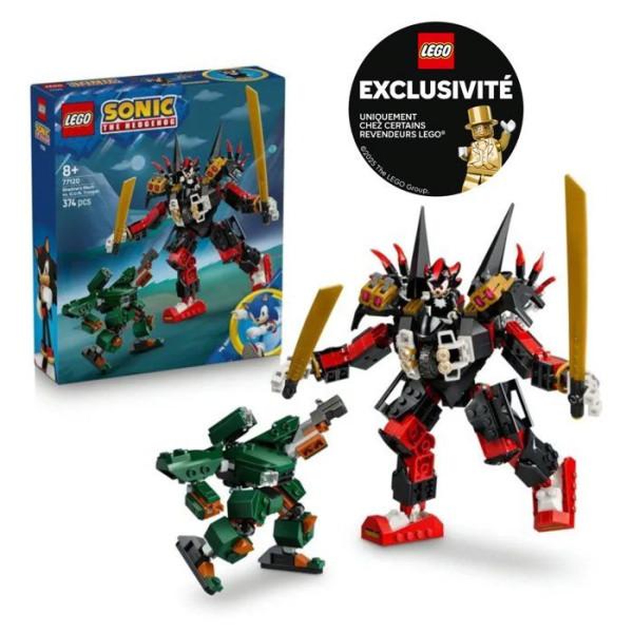 LEGO LEGO Sonic 77120 - Exclu Cdiscount - The Hedgehog™ Le Robot de Shadow Contre le G.U.N. Trooper - Jouet de Construction des 8 A