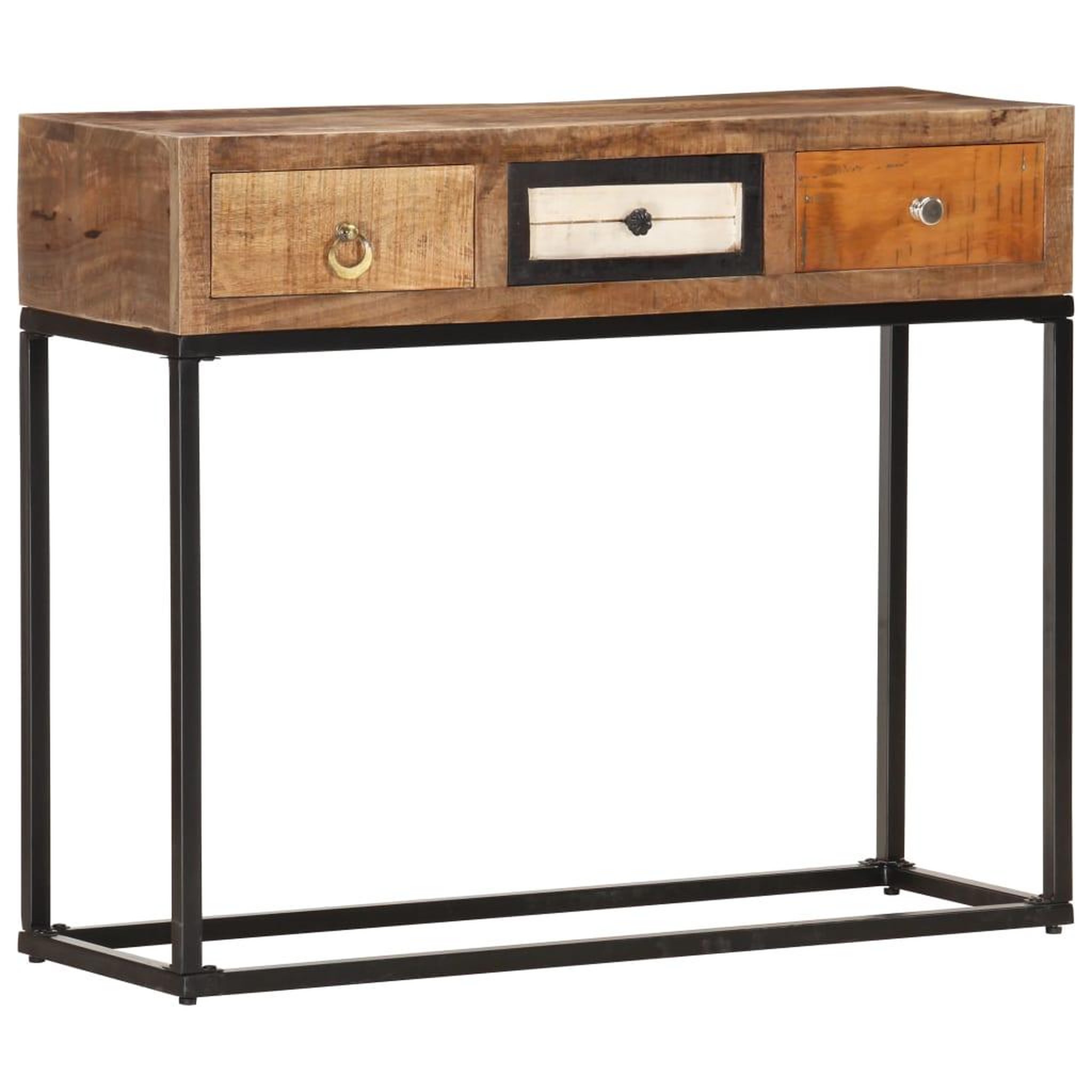 VIDAXL Table console dore 90x30x75 cm bois de recuperation massif