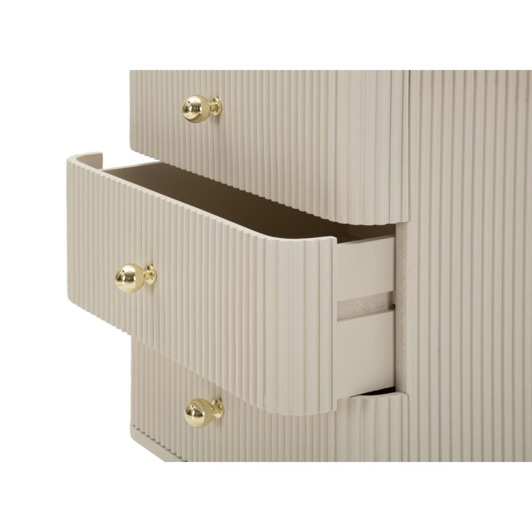 Voir la diapositive 4 : Paris Prix Table de chevet 3 tiroirs  shy  61cm blanc