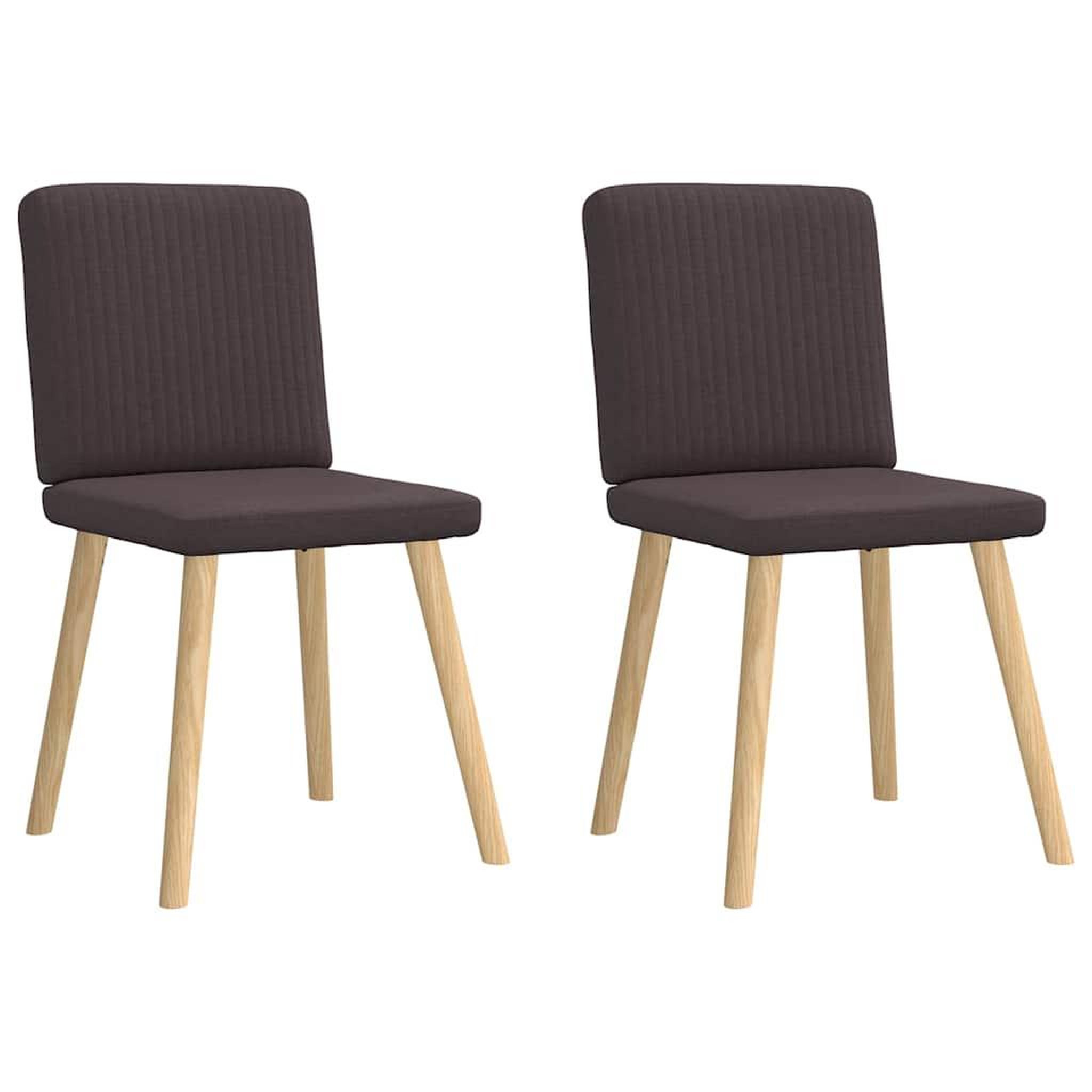 Voir la diapositive 2 : VIDAXL Chaises a manger lot de 2 marron fonce tissu