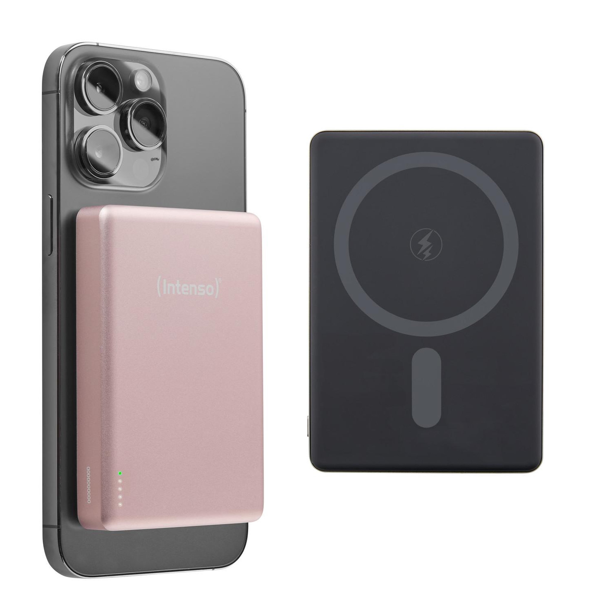 Voir la diapositive 2 : Intenso Intenso batterie externe magnétique mw10000 10000 mah – compatible magsafe, charge sans fil 15w, usb-c pd 20w, pour iphone & android – testée en allemagne – rosé