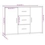 Voir la diapositive 6 : VIDAXL Buffet Noir 91x29,5x65 cm Bois d'ingenierie