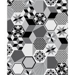 HABITABLE Crédence adhésive carreaux en aluminium Exa. Coloris disponibles : Rouge, Gris