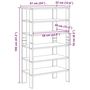 Voir la diapositive 6 : VIDAXL Etagere a chaussures chene sonoma 61x32x105cm bois d'ingenierie
