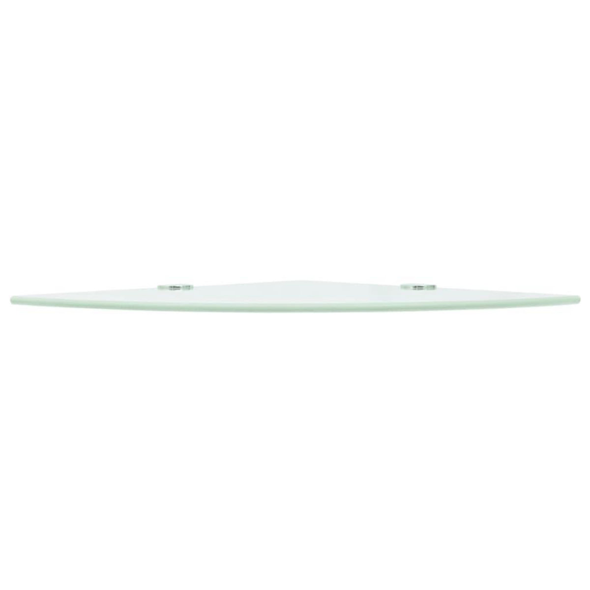 VIDAXL Etagere de coin avec supports chromes Verre Blanc 35 x 35 cm