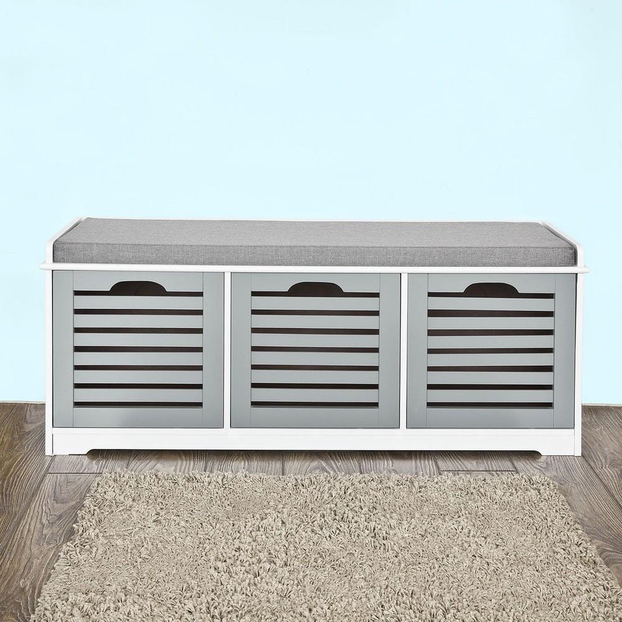 Voir la diapositive 2 : SOBUY SoBuy - Banc de rangement à trois tiroirs pour chaussures - Moderne - FSR23