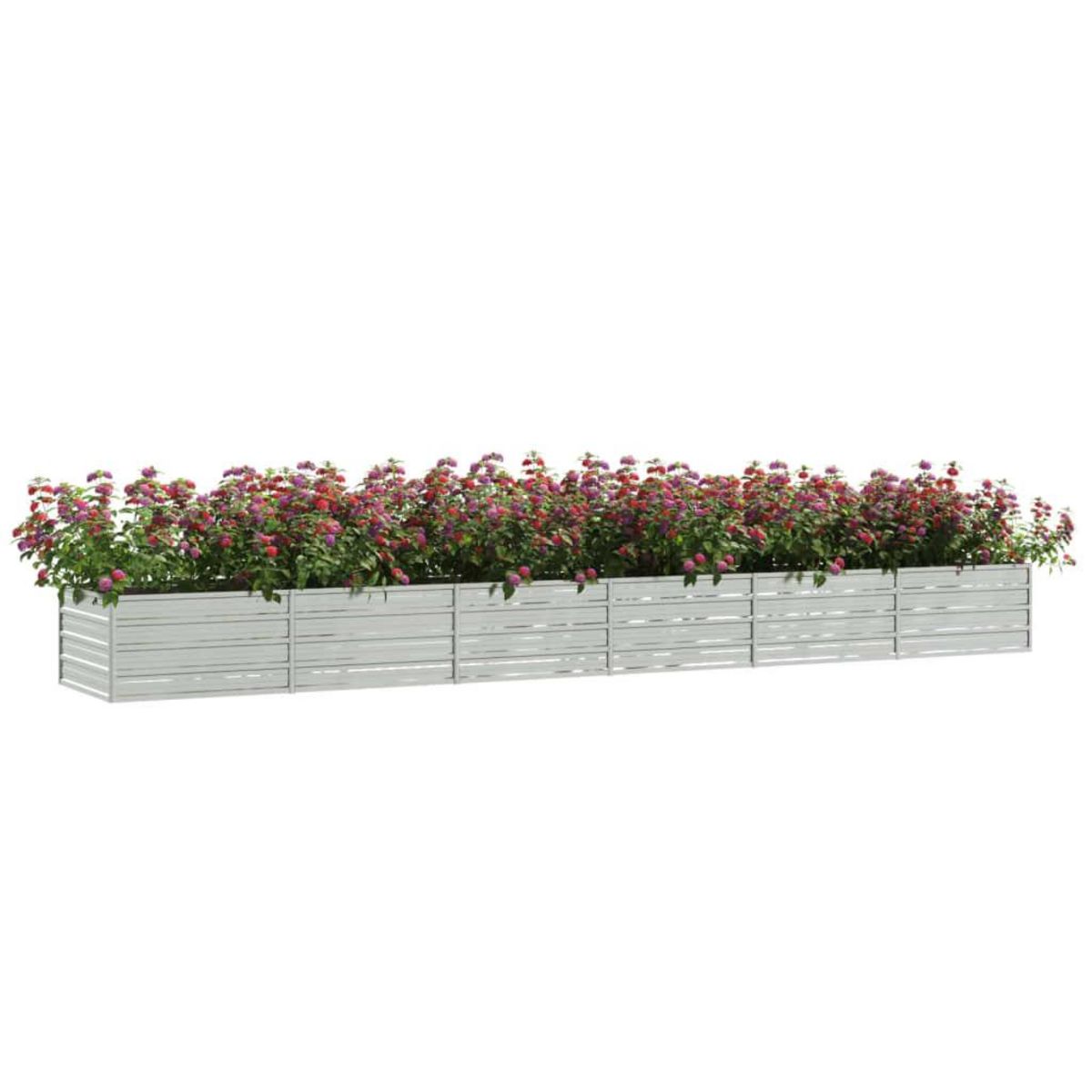 VIDAXL Lit sureleve de jardin 480x80x45 cm Acier galvanise Argente