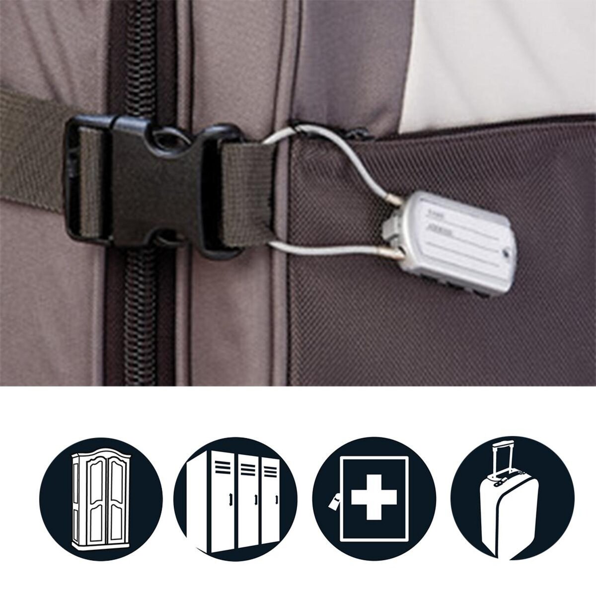 Master lock 4684EURD Cadenas à Combinaison avec Etiquette Adresse, Couleur Aléatoire, 6,5 x 3 x 1,1 cm