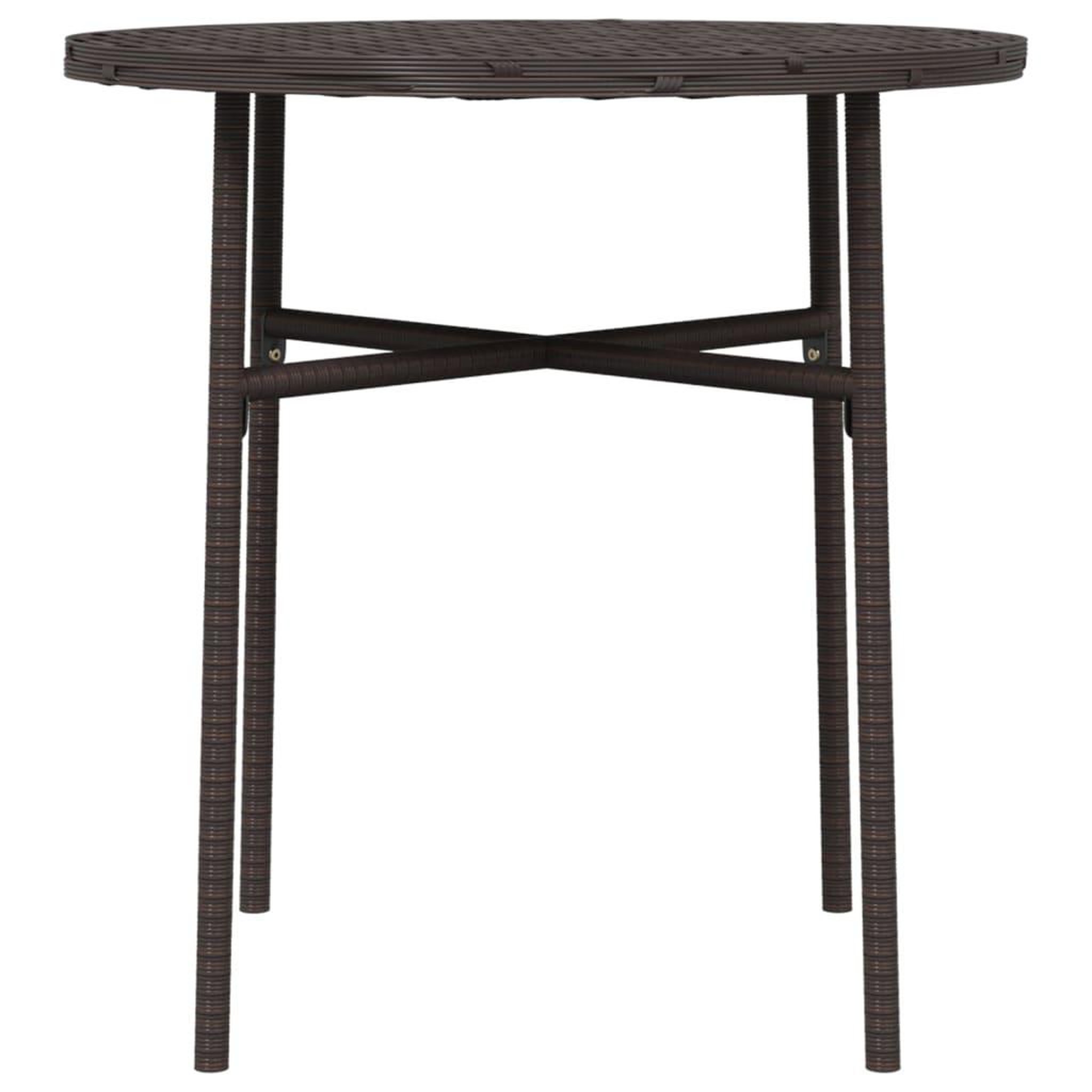 Voir la diapositive 4 : VIDAXL Table a the Marron 45 cm Resine tressee