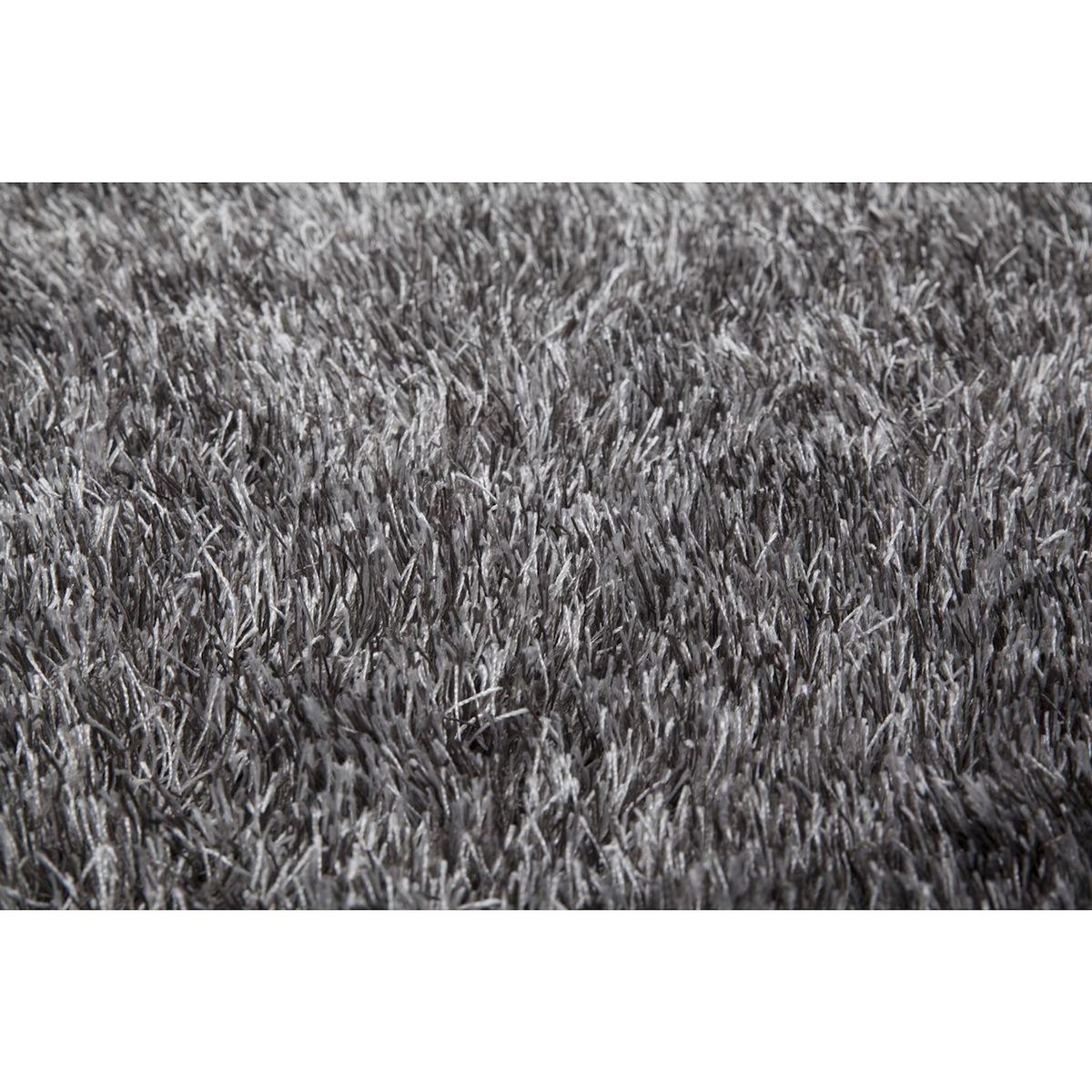 Paris Prix Tapis Shaggy Fait Main  Diamond  Gris Blanc