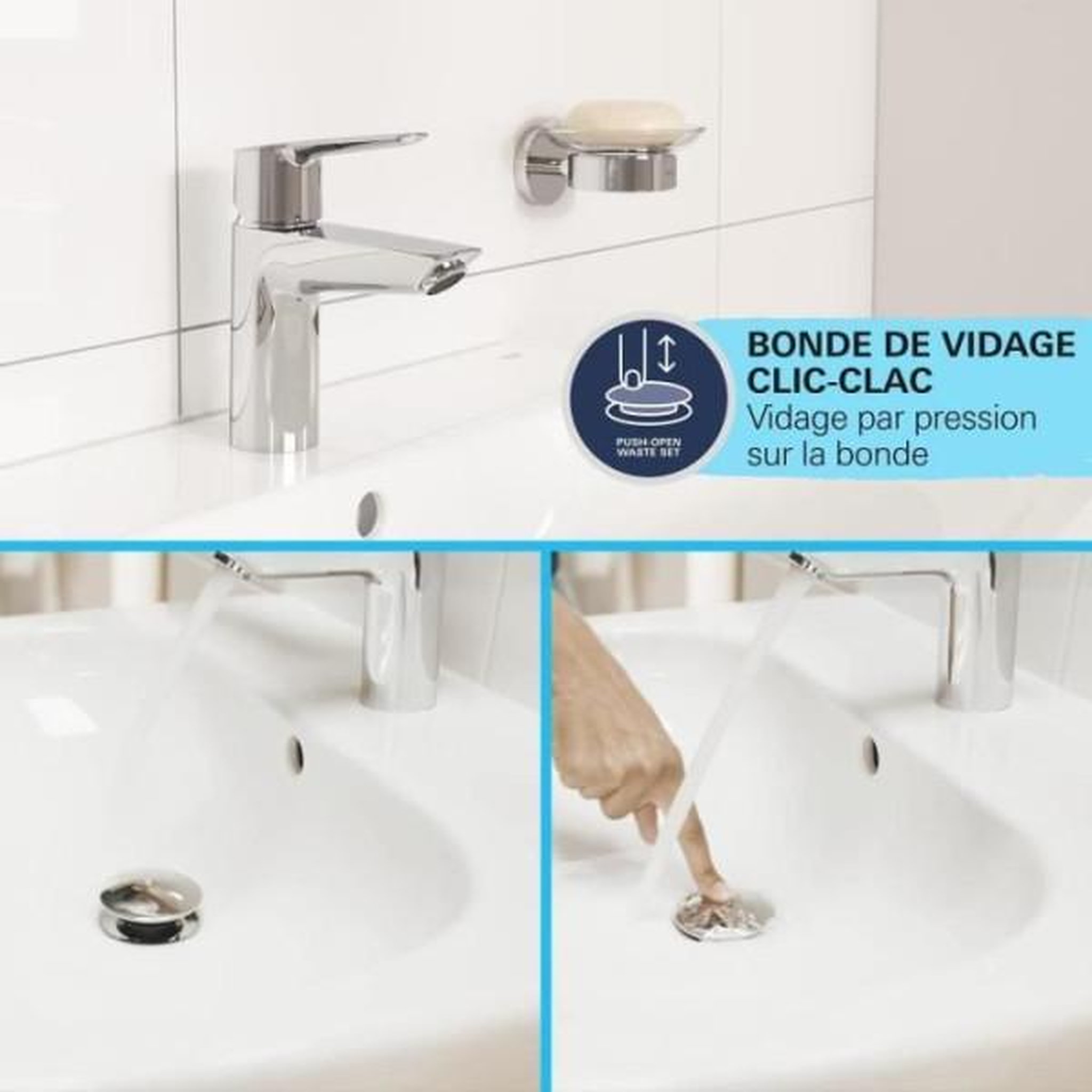 Voir la diapositive 4 : Grohe Mitigeur monocommande - grohe - 24327001 - lavabo swift - avec sécurité enfant - taille m