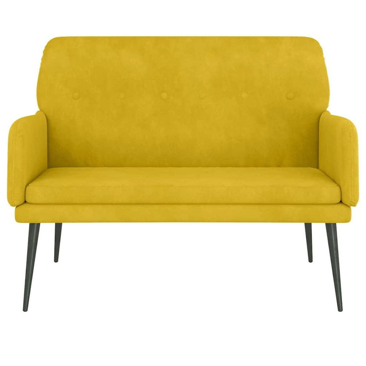 VIDAXL Banc Jaune 108x79x79 cm Velours