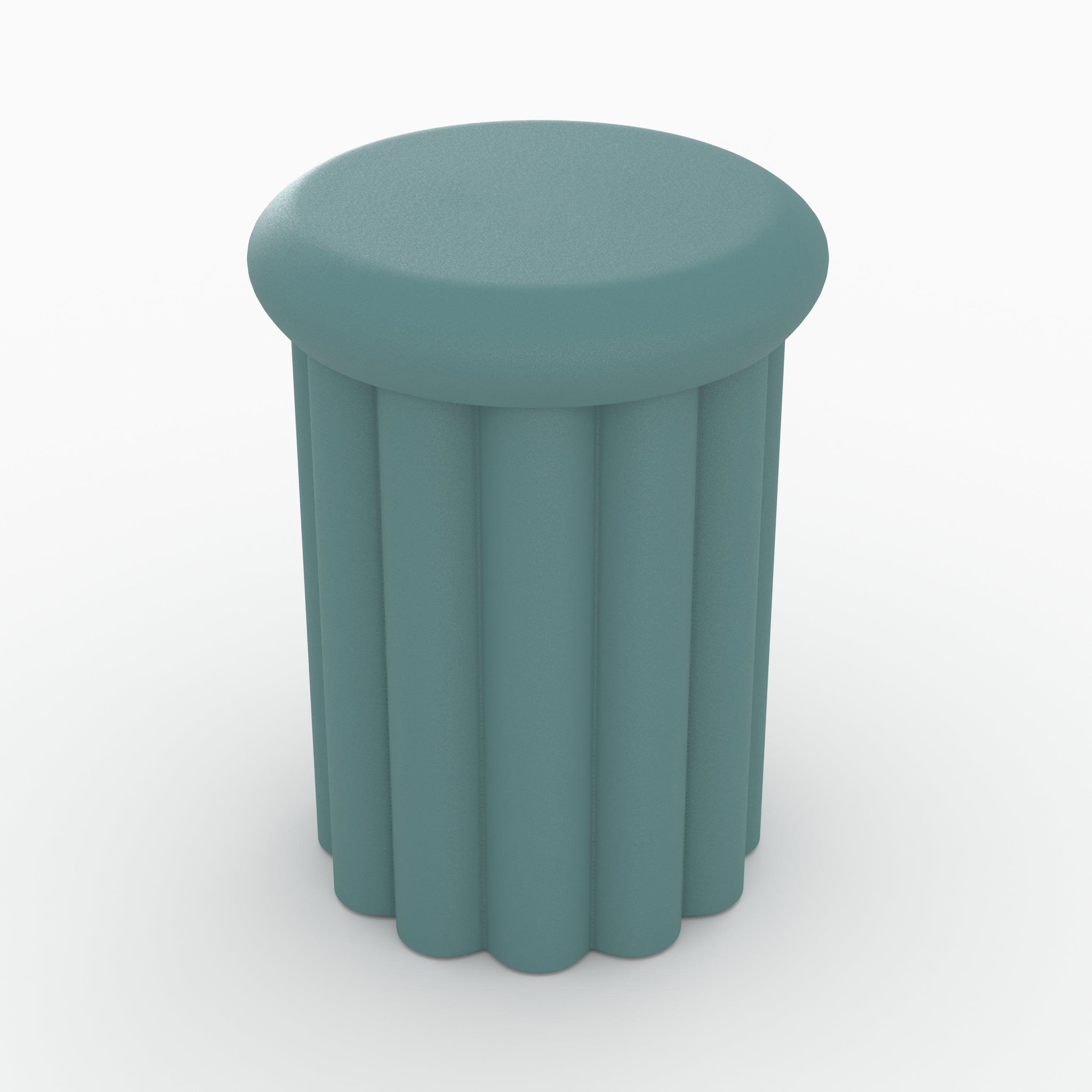 Voir la diapositive 5 : MAISON PAVANE Table d'appoint ronde en métal bleu d37 cm-aglaé