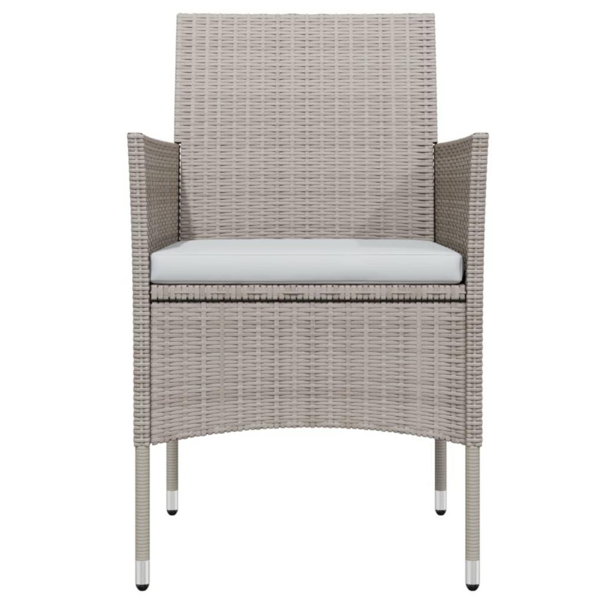 VIDAXL Ensemble a manger de jardin coussins 5 pcs Beige/noir