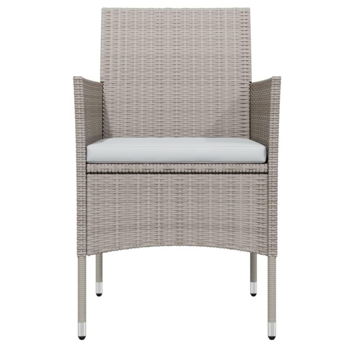 VIDAXL Ensemble a manger de jardin coussins 5 pcs Beige/noir