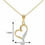 Voir la diapositive 4 : L'ATELIER D'AZUR Pendentif Or Jaune Coeur Serti de Diamants - Chaine Dorée Offerte