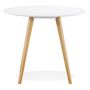 Voir la diapositive 2 : Paris Prix Table de Repas Scandinave  Pacio  90cm Blanc