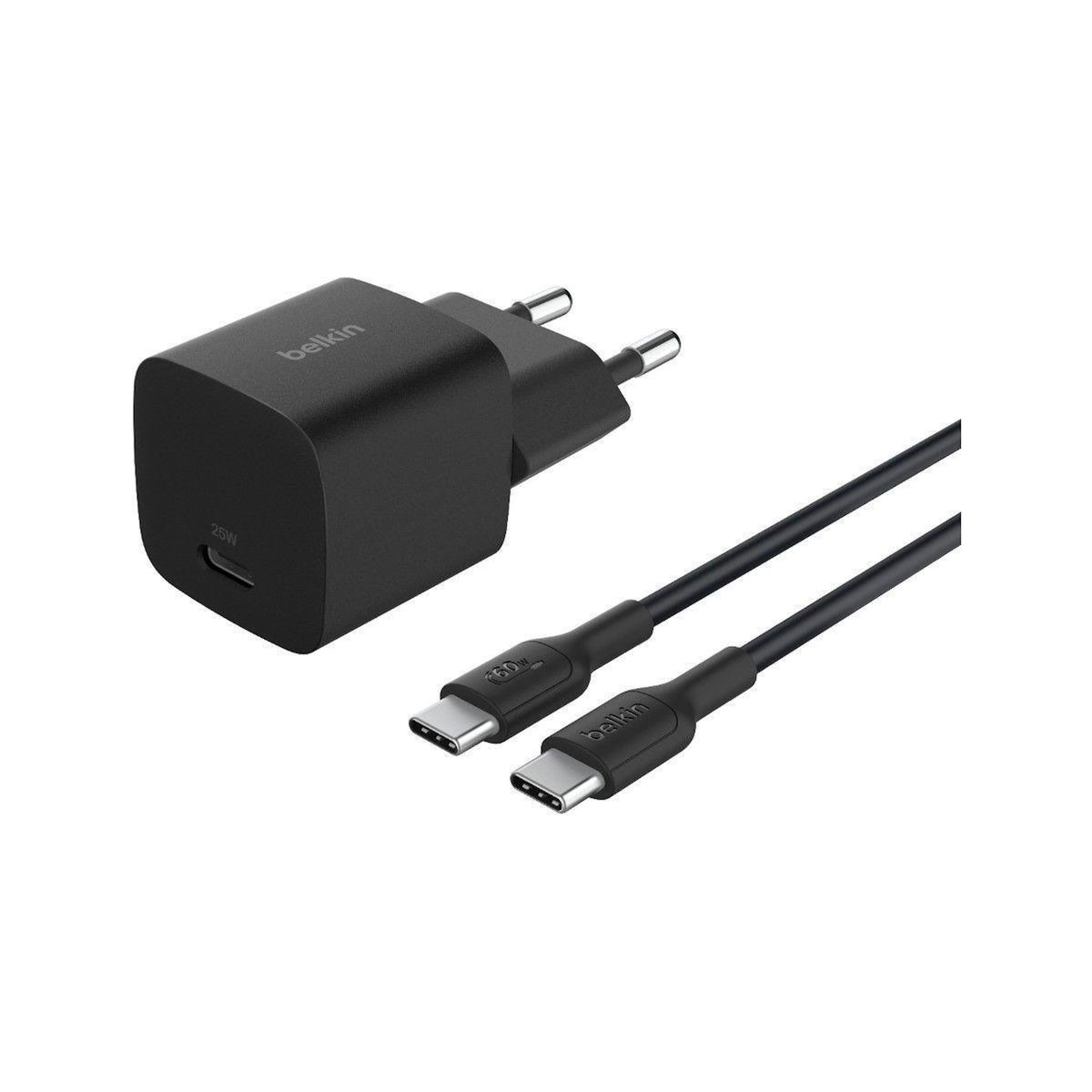 Belkin Chargeur 25W avec cable USB-C Noir