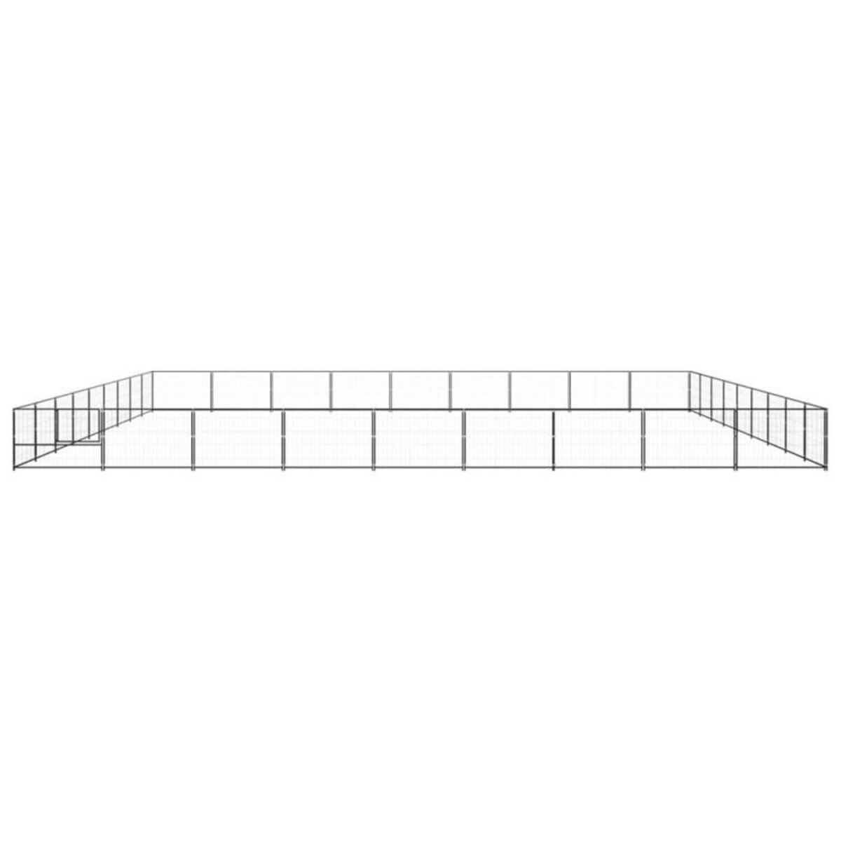 VIDAXL Chenil Noir 81 m² Acier