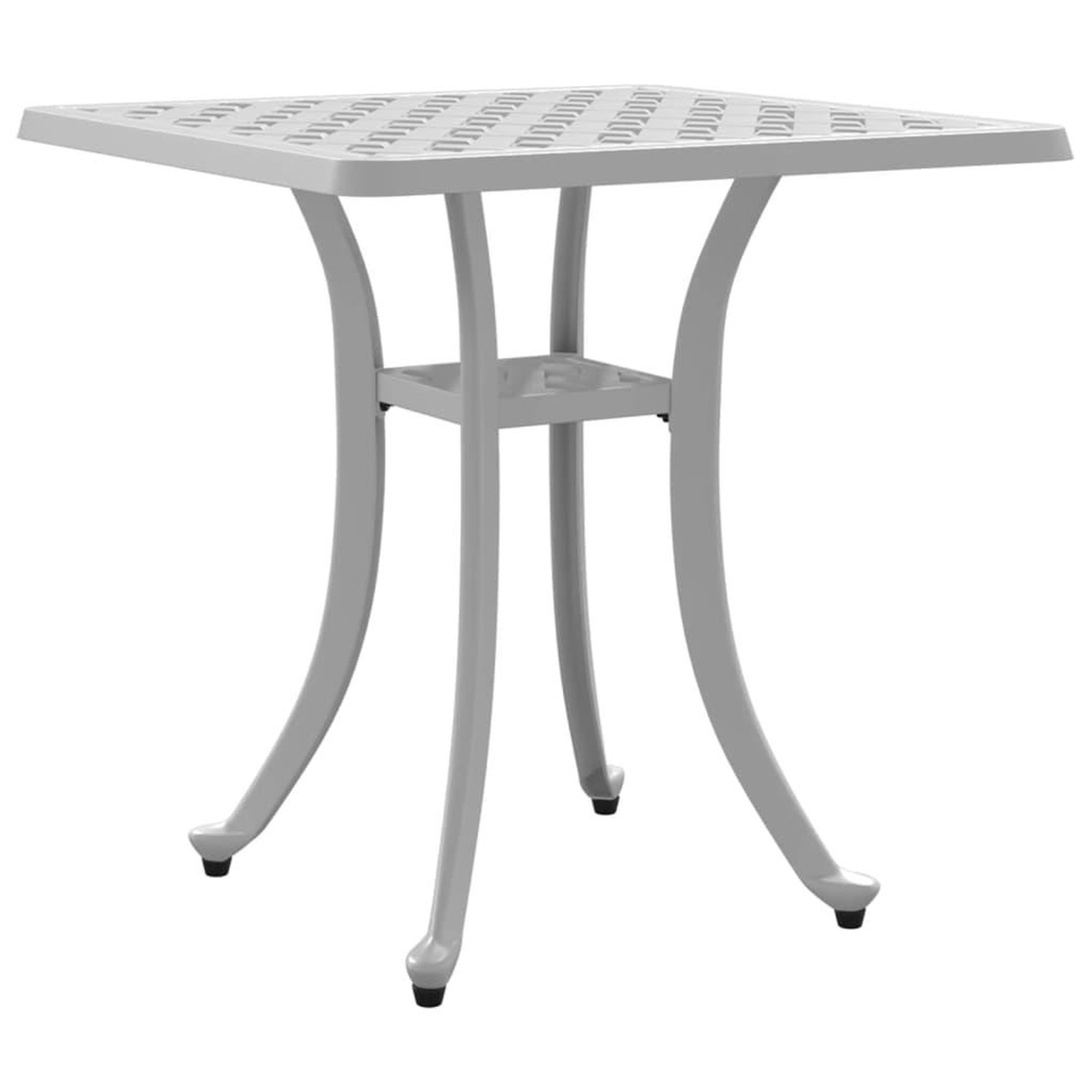 Voir la diapositive 2 : VIDAXL Table de jardin blanc 53x53x53 cm aluminium coule