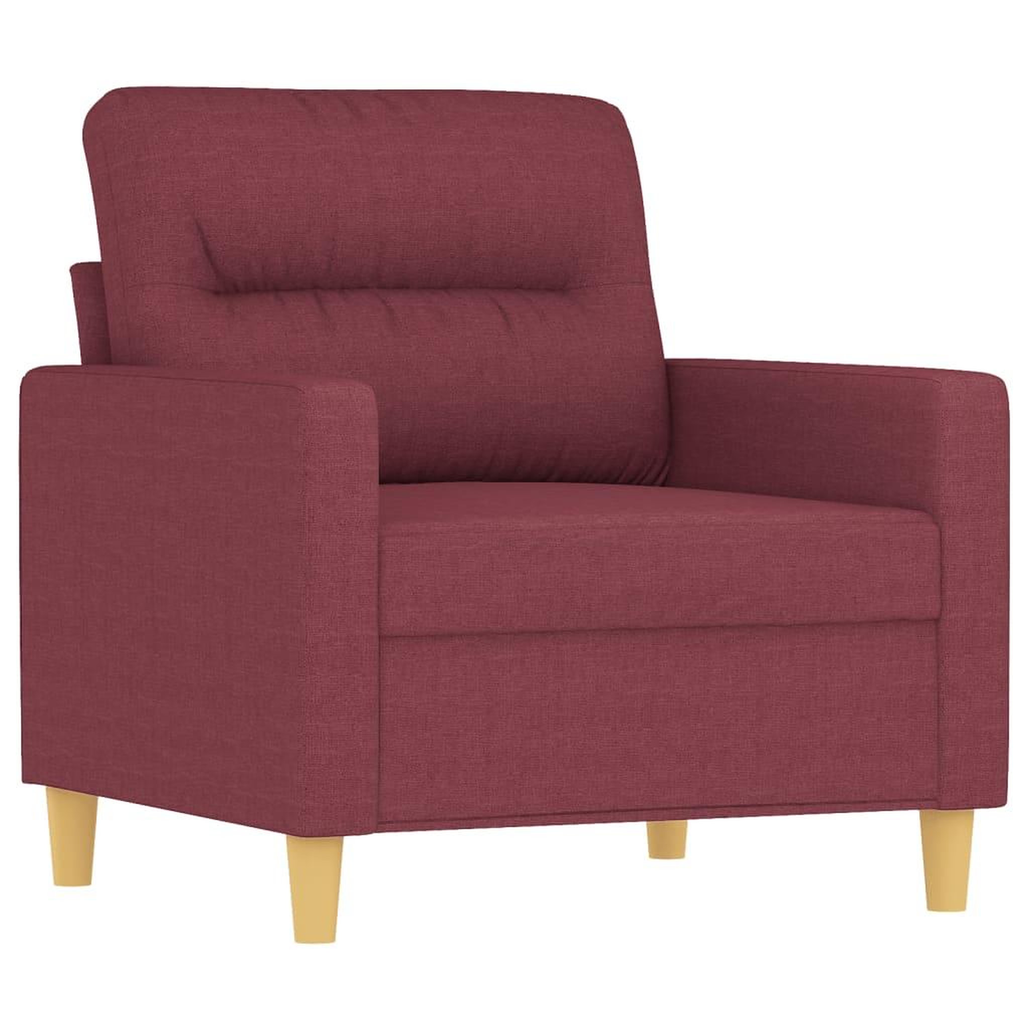 Voir la diapositive 3 : VIDAXL Ensemble de canapes 3 pcs avec coussins rouge bordeaux tissu