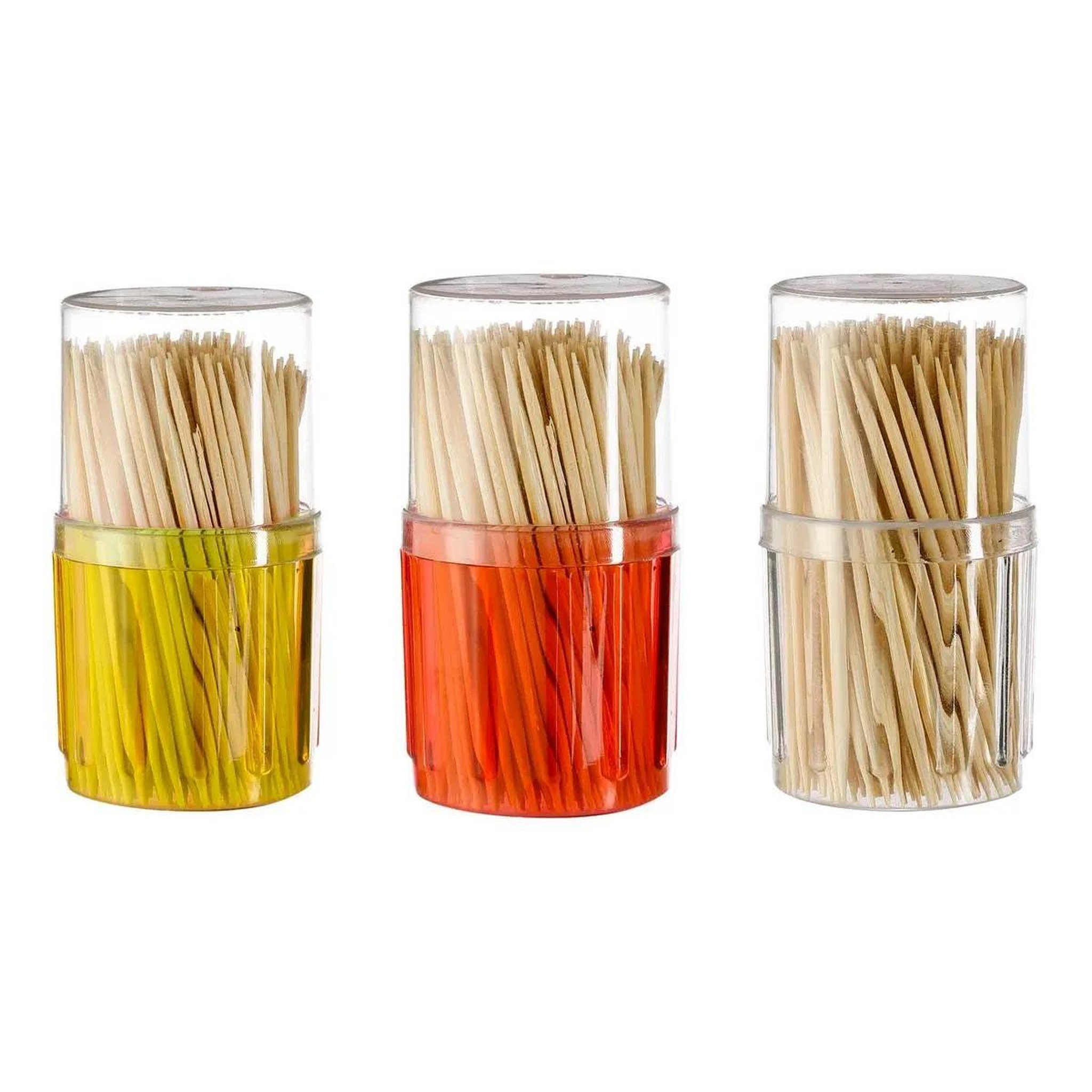 FIVE Lot de 3 pots à cure-dents  pick  14cm multicolore