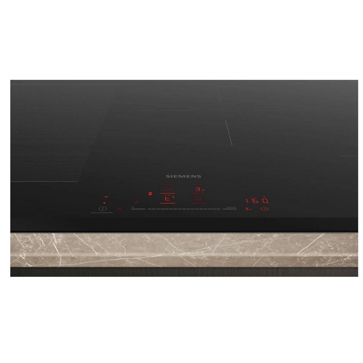 Siemens Table de cuisson induction 80cm 4 feux 7400w noir - EX83RHEC1F