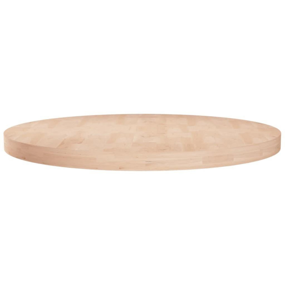 VIDAXL Dessus de table rond Ø60x4 cm Bois de chene massif non traite
