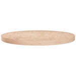 VIDAXL Dessus de table rond Ø60x4 cm Bois de chene massif non traite