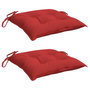 Voir la diapositive 3 : VIDAXL Coussins de palette lot de 2 rouge 50x50x7 cm tissu oxford