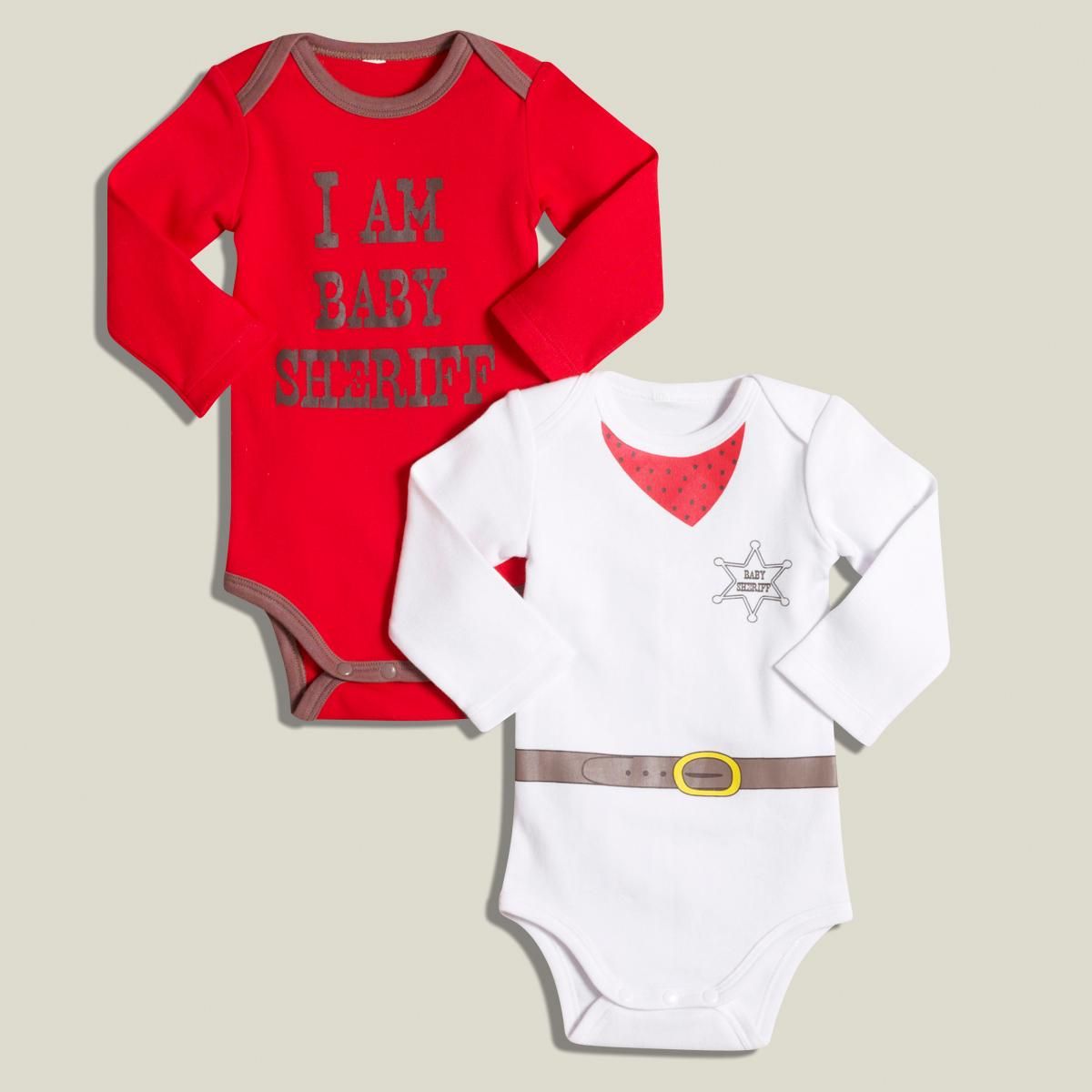 IN EXTENSO Lot de 2 bodies manches longues bébé