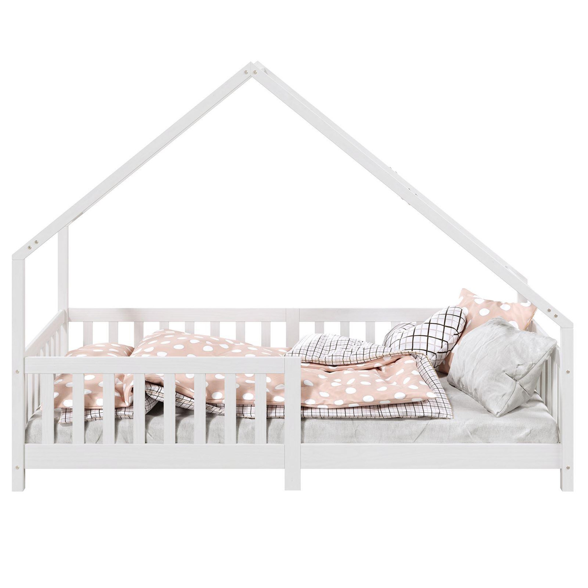 Voir la diapositive 3 : IDIMEX Lit cabane  asymétrique CORA 90 x 200 cm en pin massif