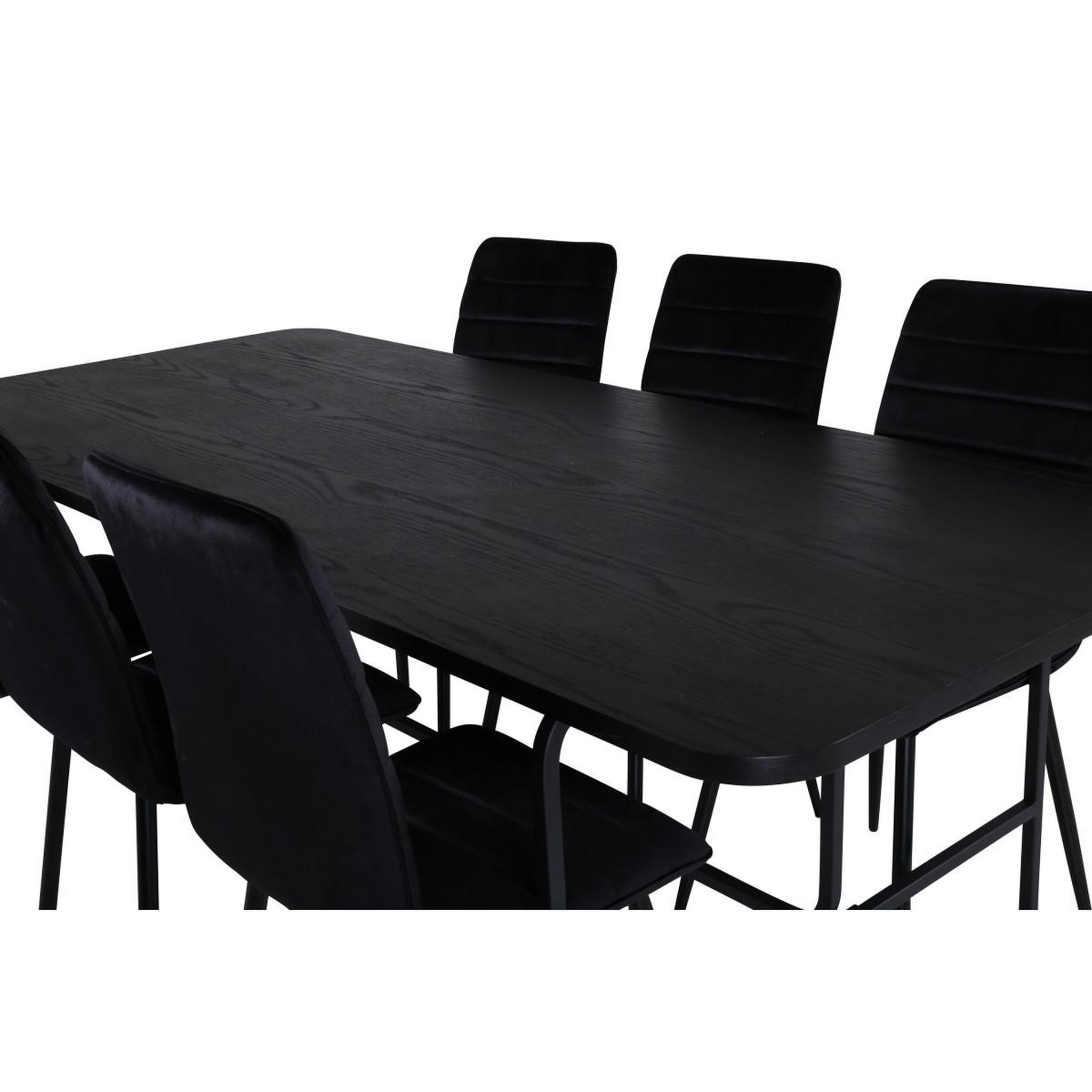 Voir la diapositive 3 : Paris Prix Ensemble table à manger & 6 chaises  uno & windu  200cm noir