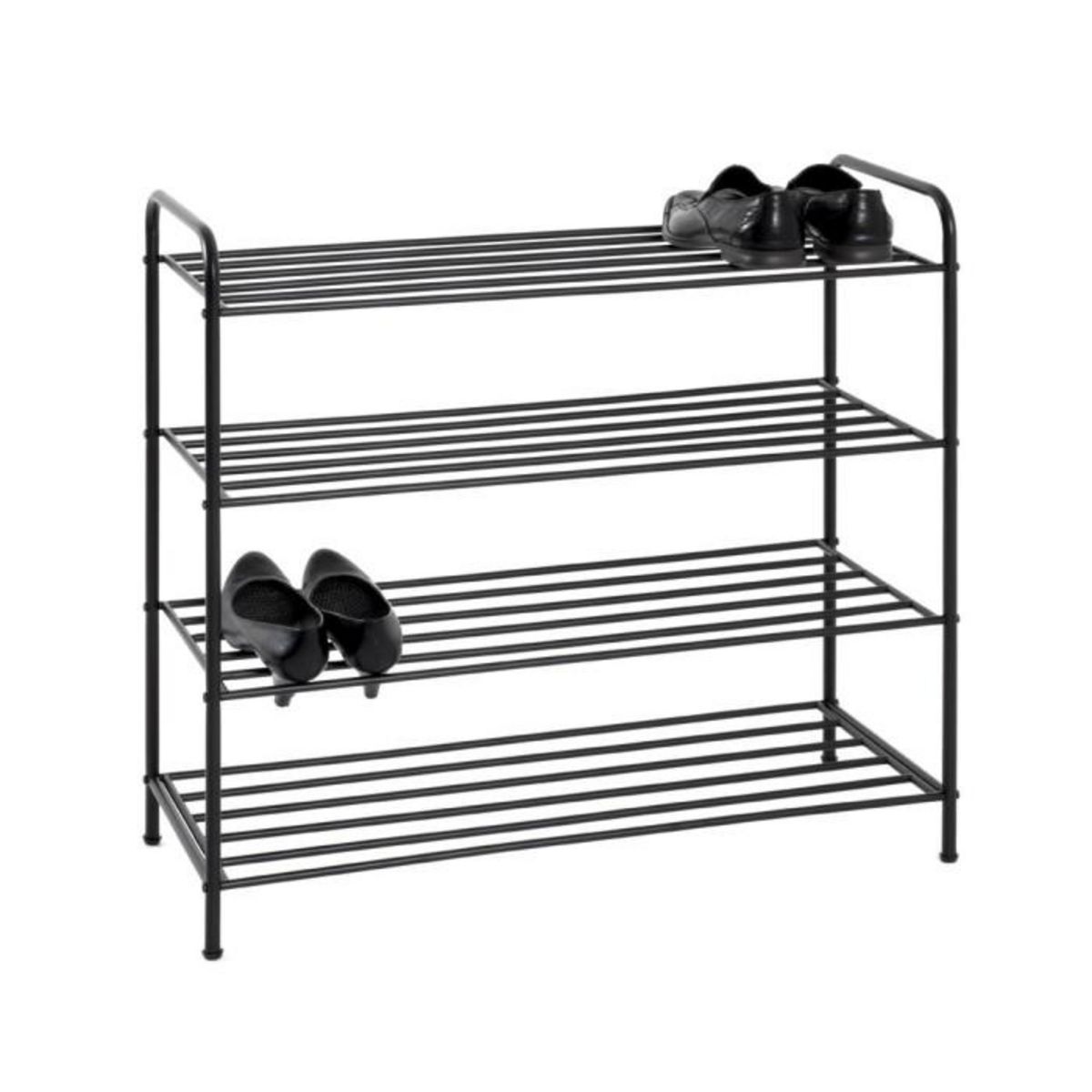 Paris Prix Meuble à Chaussures 4 Niveaux  Grajo  83cm Noir