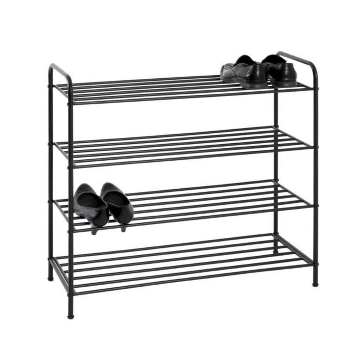 Paris Prix Meuble à Chaussures 4 Niveaux  Grajo  83cm Noir