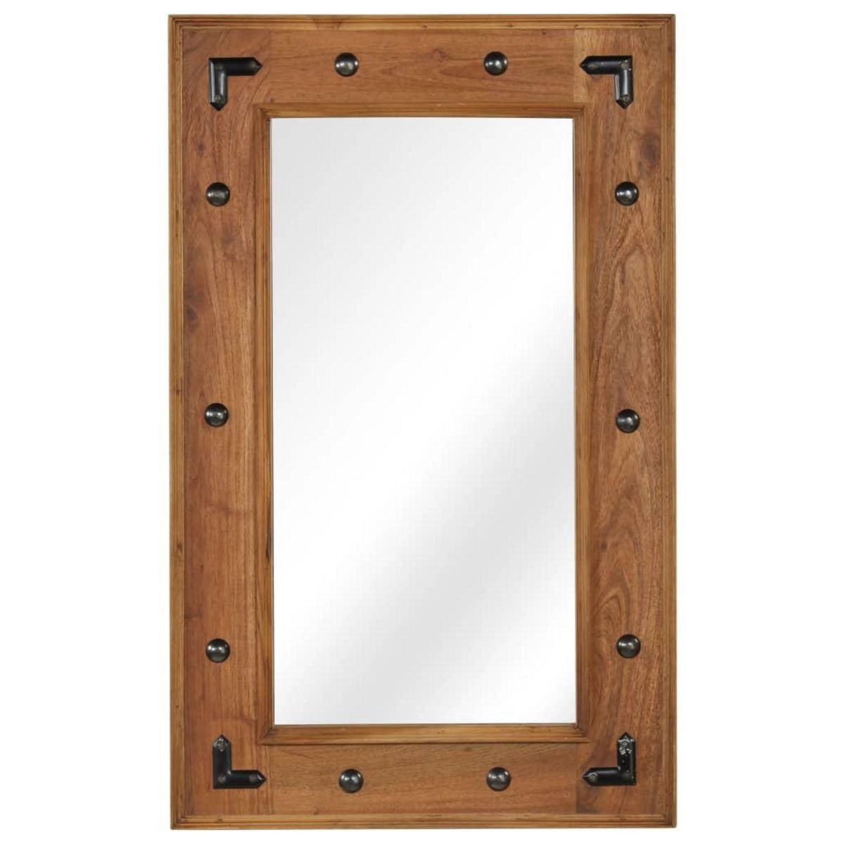 VIDAXL Miroir Bois d'acacia massif 50 x 80 cm