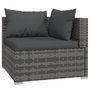 Voir la diapositive 4 : VIDAXL Salon de jardin 7 pcs avec coussins Resine tressee Gris