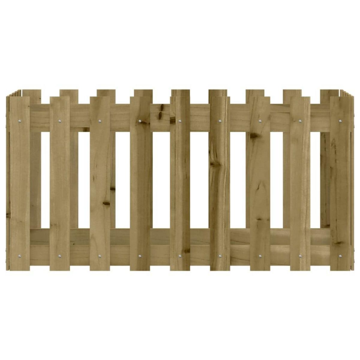 VIDAXL Lit sureleve de jardin design de cloture bois de pin impregne
