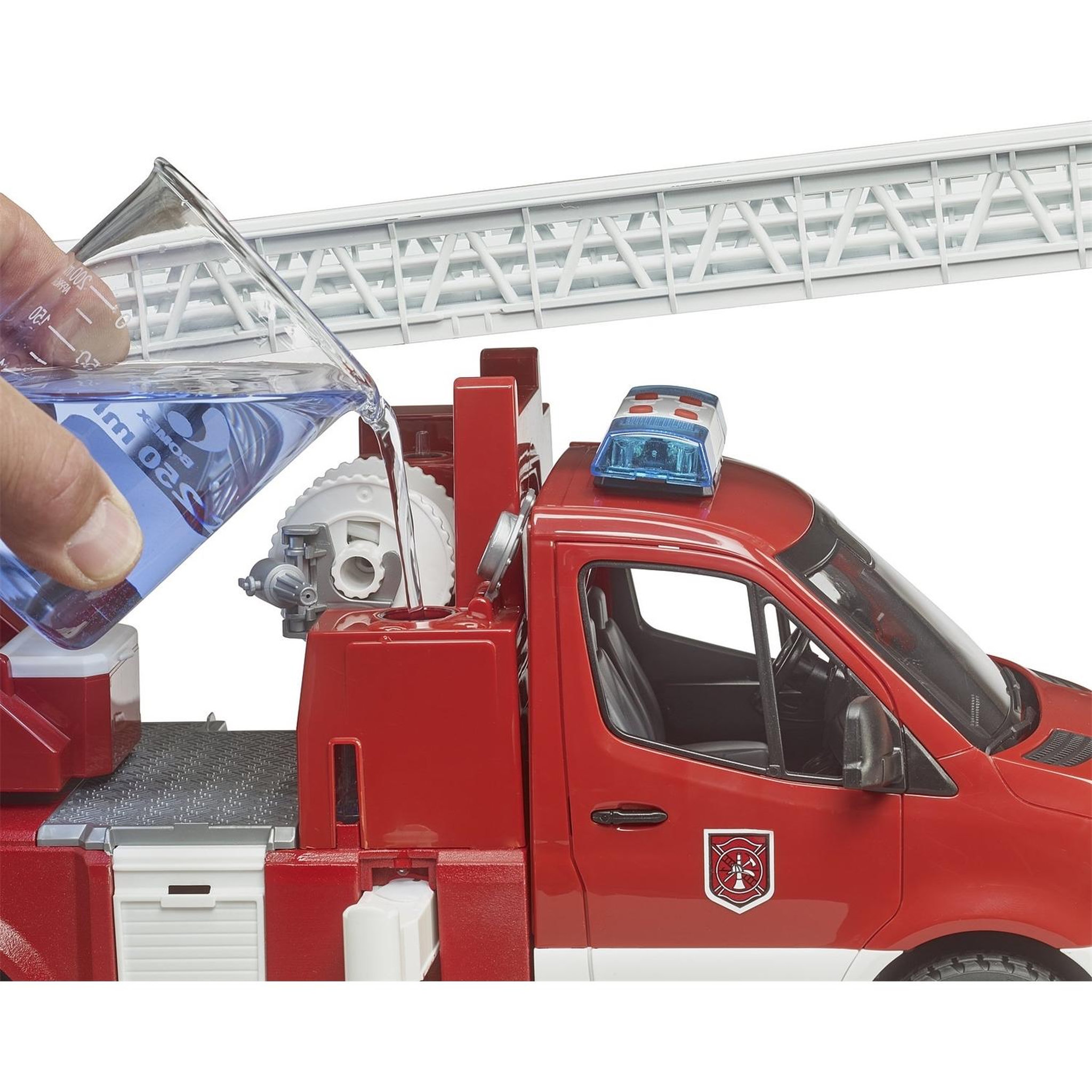 Voir la diapositive 5 : Bruder Camion de pompier Bruder avec échelle télescopique 70 cm