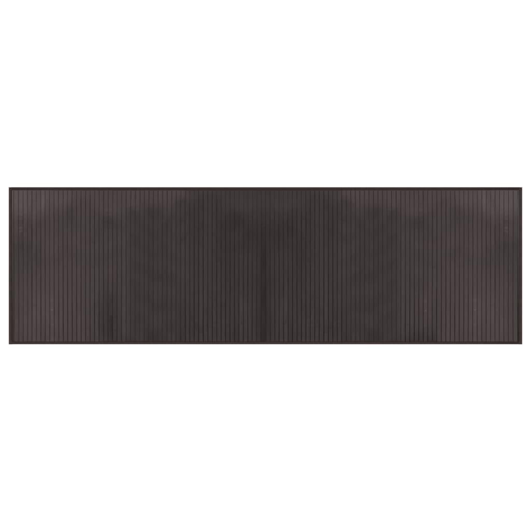 Voir la diapositive 2 : VIDAXL Tapis rectangulaire marron fonce 60x200 cm bambou