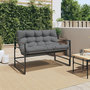 Voir la diapositive 3 : VIDAXL Banc de jardin avec coussin anthracite 113 cm acier