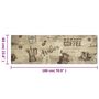 Voir la diapositive 5 : VIDAXL Tapis de cuisine lavable imprime cafe marron 60x180 cm velours