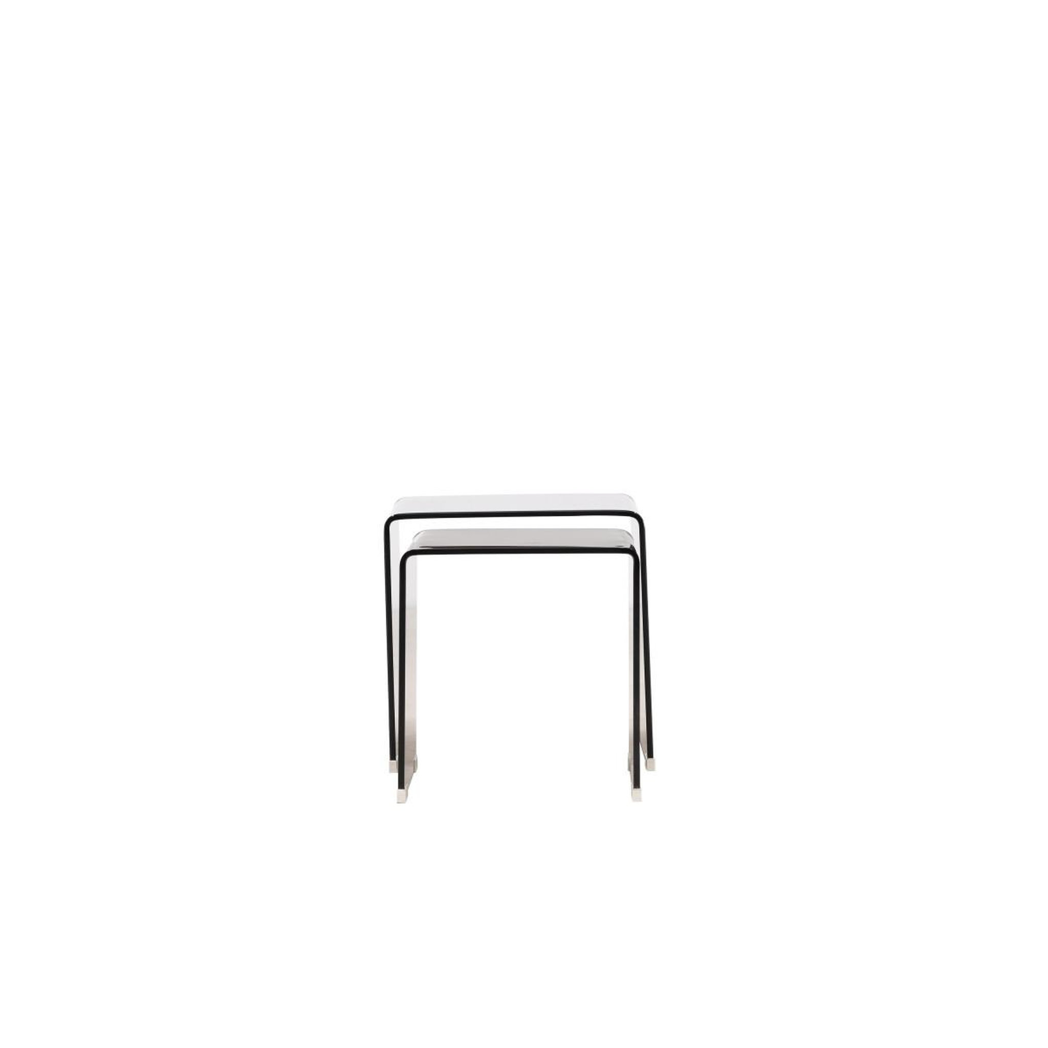 Voir la diapositive 4 : Paris Prix Lot de 2 tables d'appoint gigognes  telemark  42cm marron