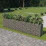 Voir la diapositive 1 : VIDAXL Lit sureleve a gabion Acier galvanise 450x50x100 cm
