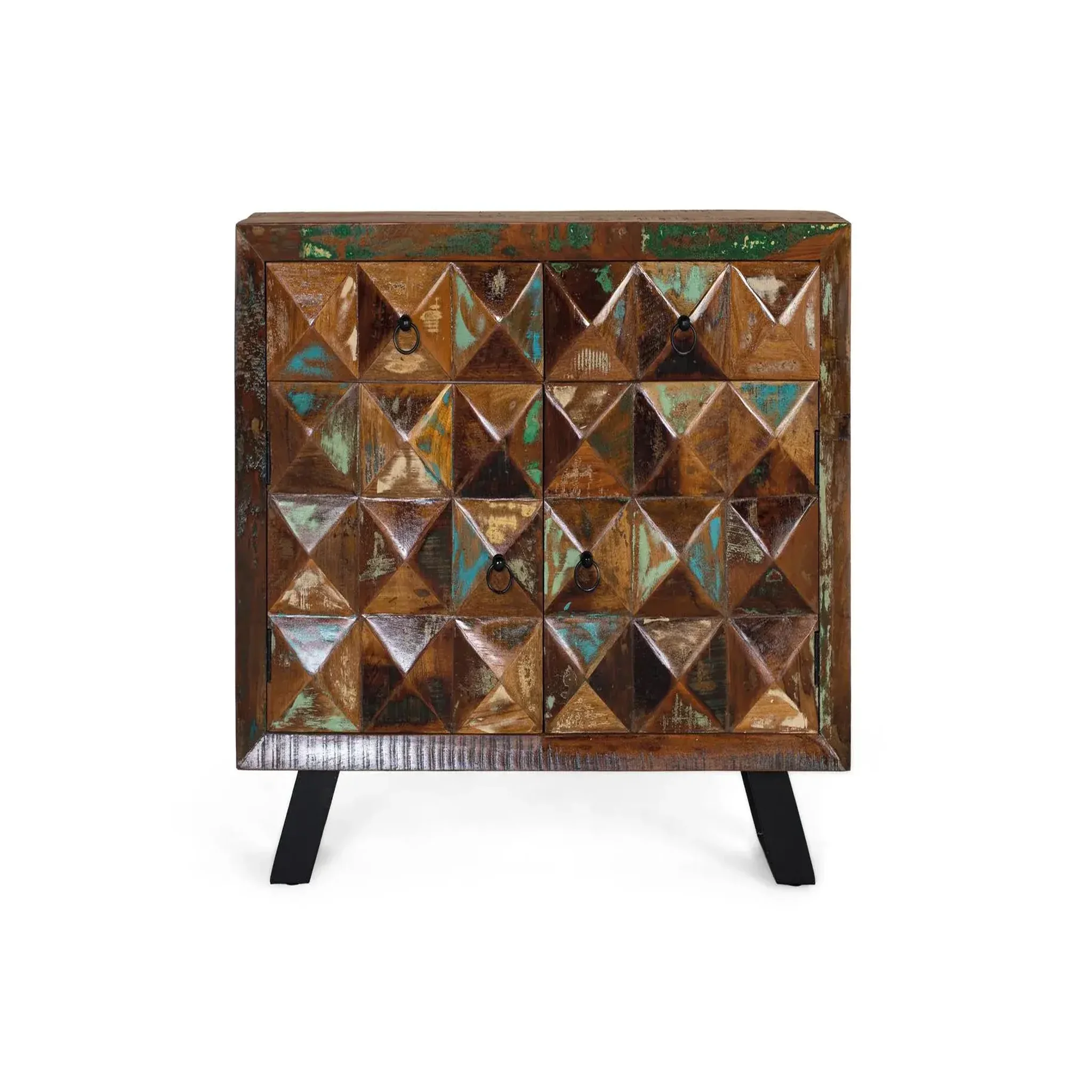 GINER Y COLOMER SL Commode en bois de manguier 100 cm style industriel moderne