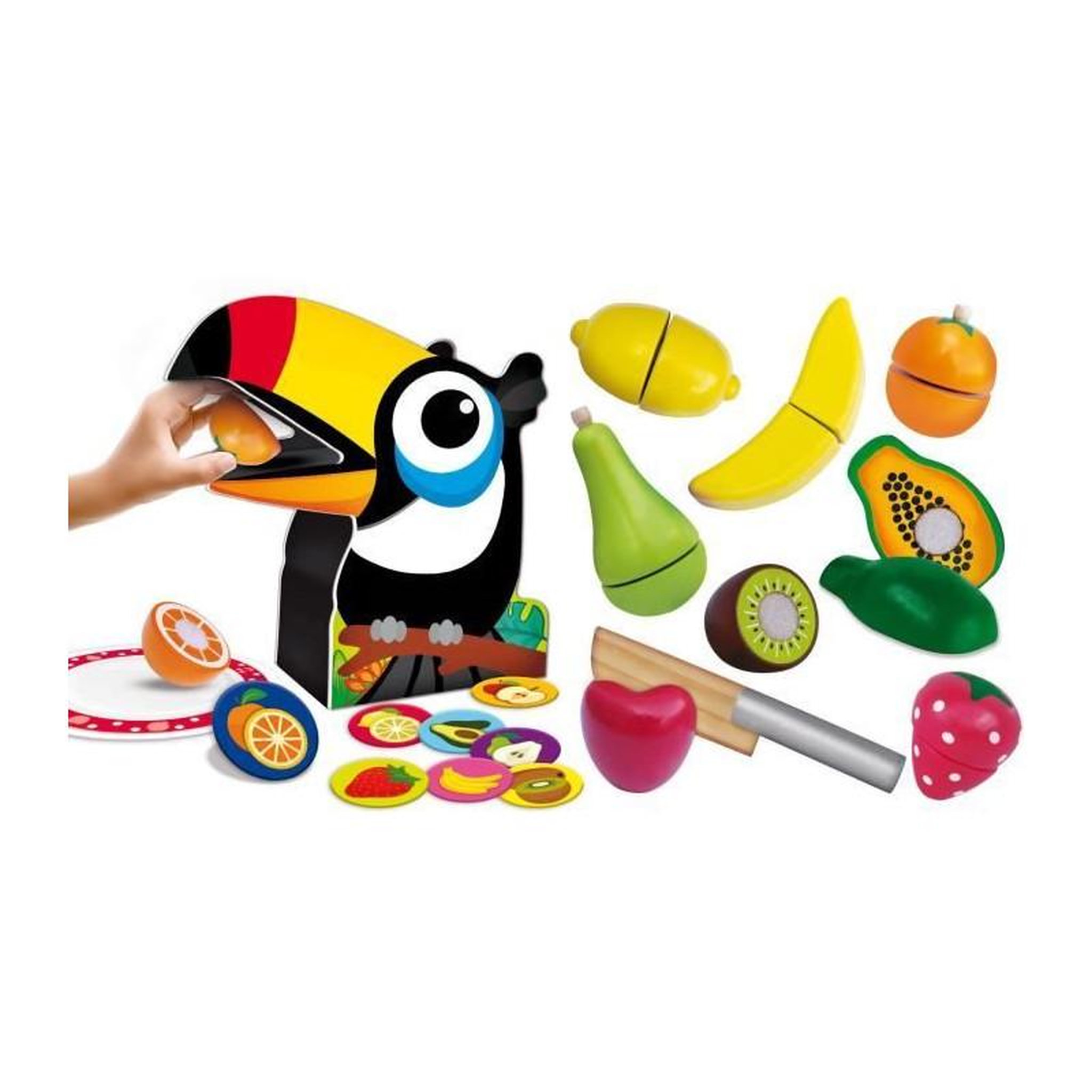 Voir la diapositive 3 : LISCIANI GIOCHI Toucan breakfast - jeu d'apprentissage en bois - basé sur la méthode Montessori - LISCIANI