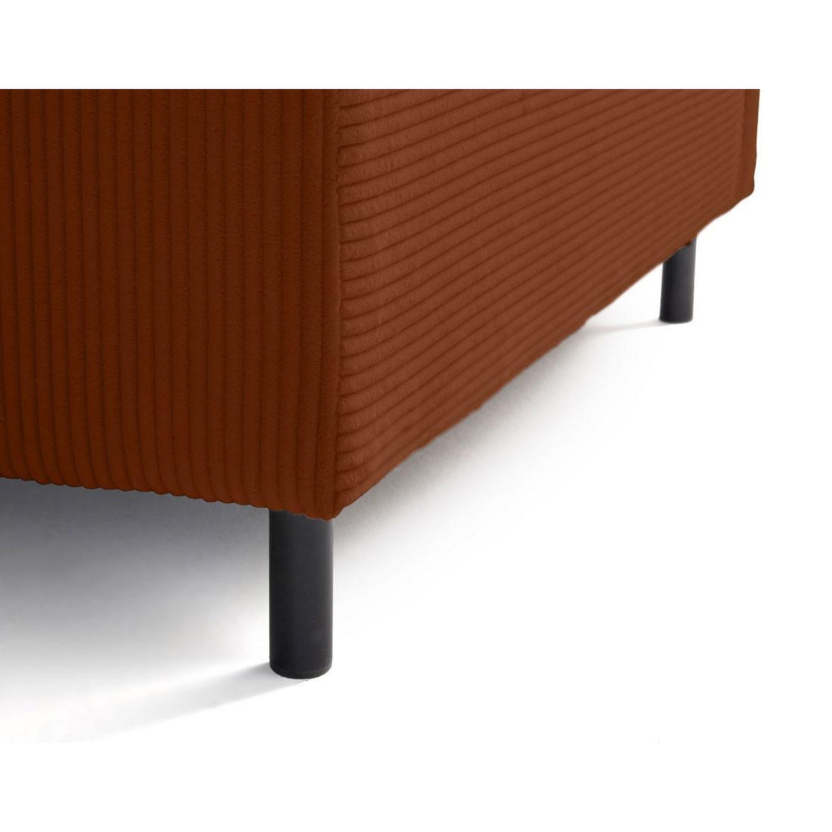 LISA DESIGN Edinburg - module d'assise d'angle droit - en velours côtelé