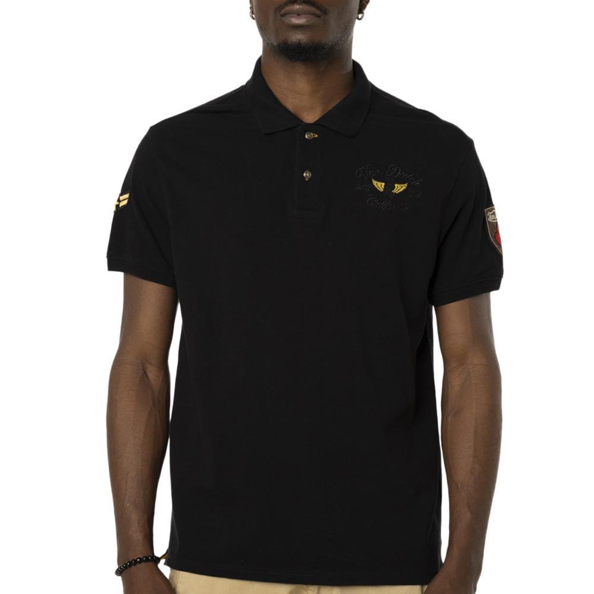 VON DUTCH Polo Noir Homme Von Dutch MICK. Coloris disponibles : Noir