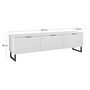 Voir la diapositive 4 : BEST MOBILIER Barbara - meuble tv - blanc - 150 cm